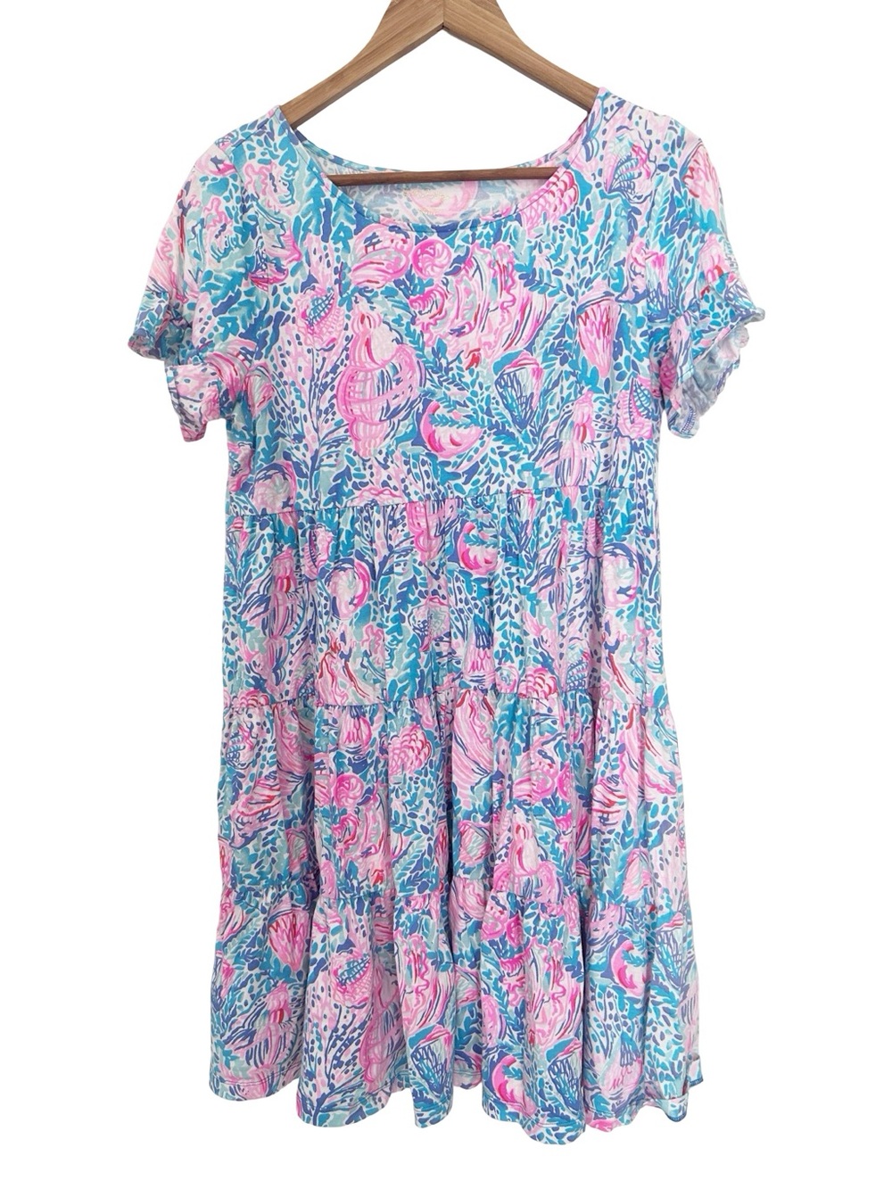Lilly Pulitzer Jodee Ruffle Swing Dress in Treasure Trove L - Picture 3 of 9